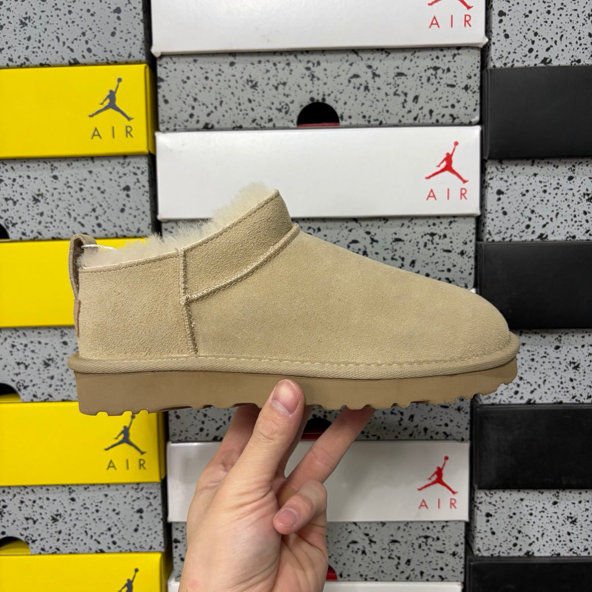 Sand Mini Pull-On Ankle Boots with Slim Sole