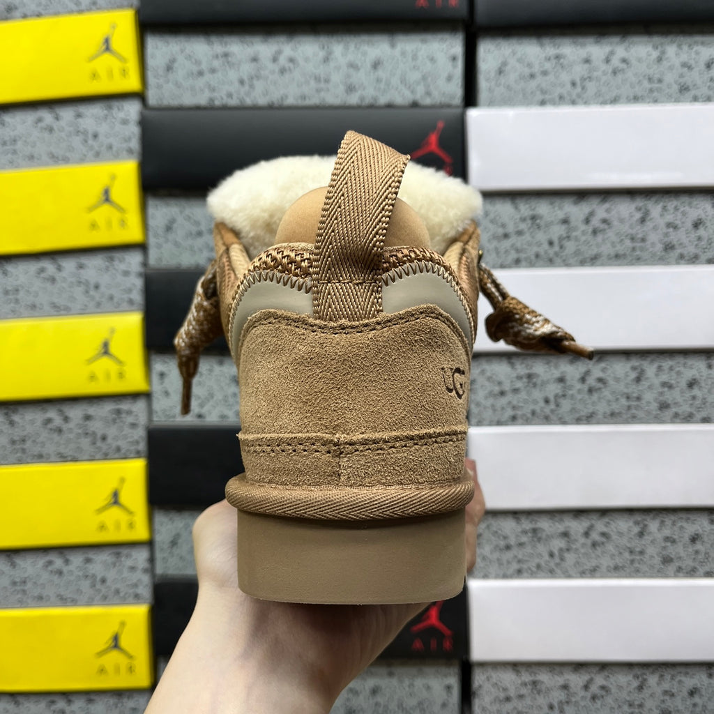Chestnut Chunky-Sole Lace-Up Shoes