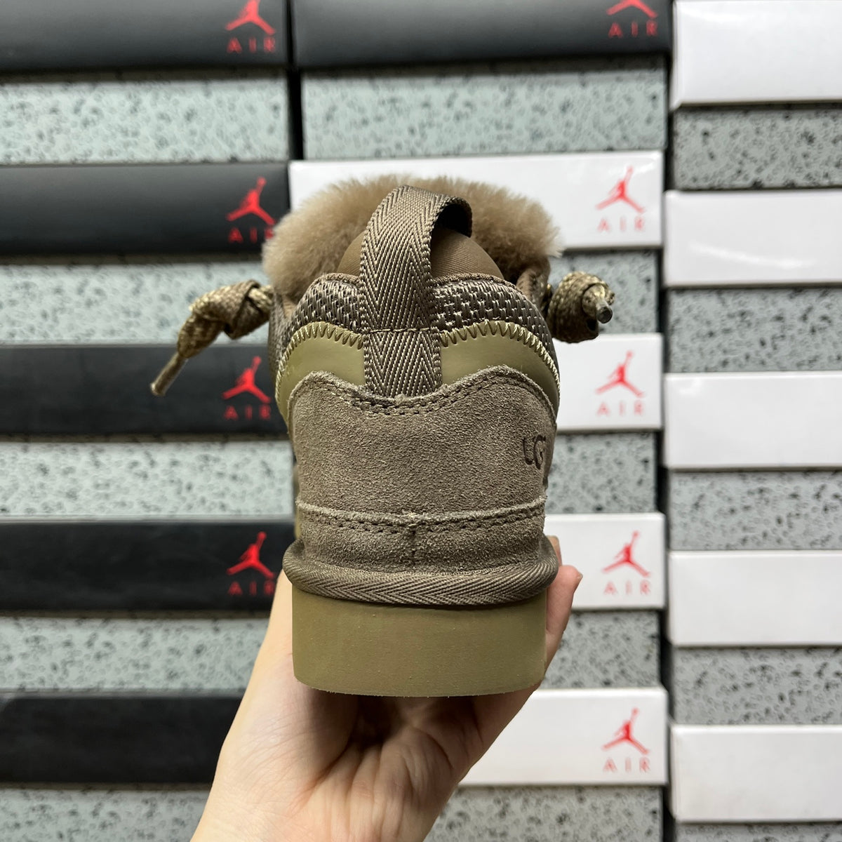 Smoky Brown Chunky-Sole Lace-Up Shoes