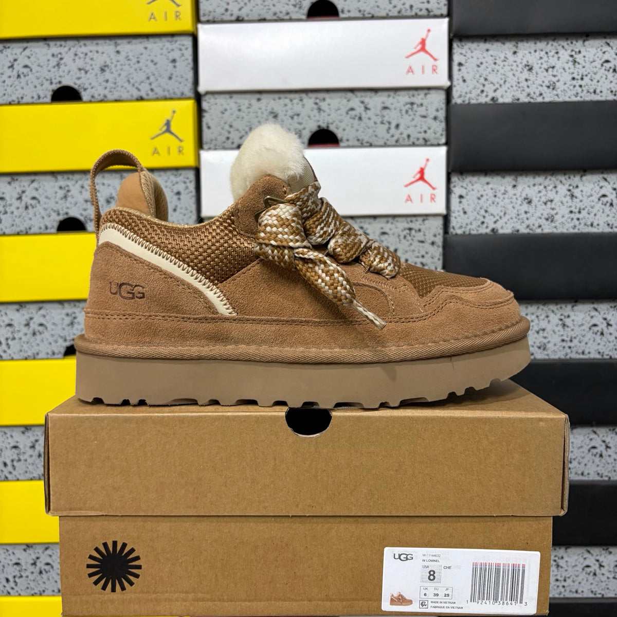 Chestnut Chunky-Sole Lace-Up Shoes