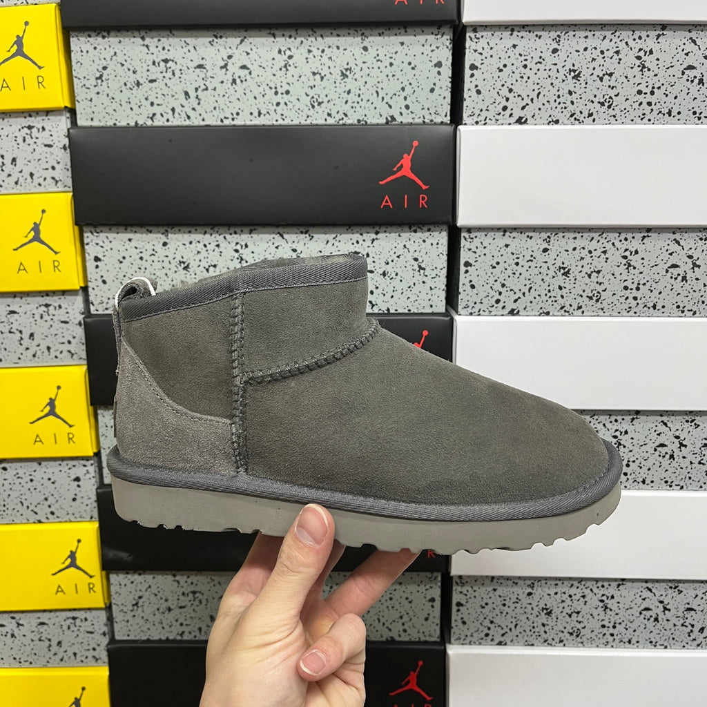 Grey Mini Pull-On Ankle Boots