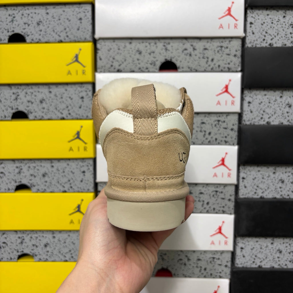 Sand Chunky-Sole Lace-Up Shoes