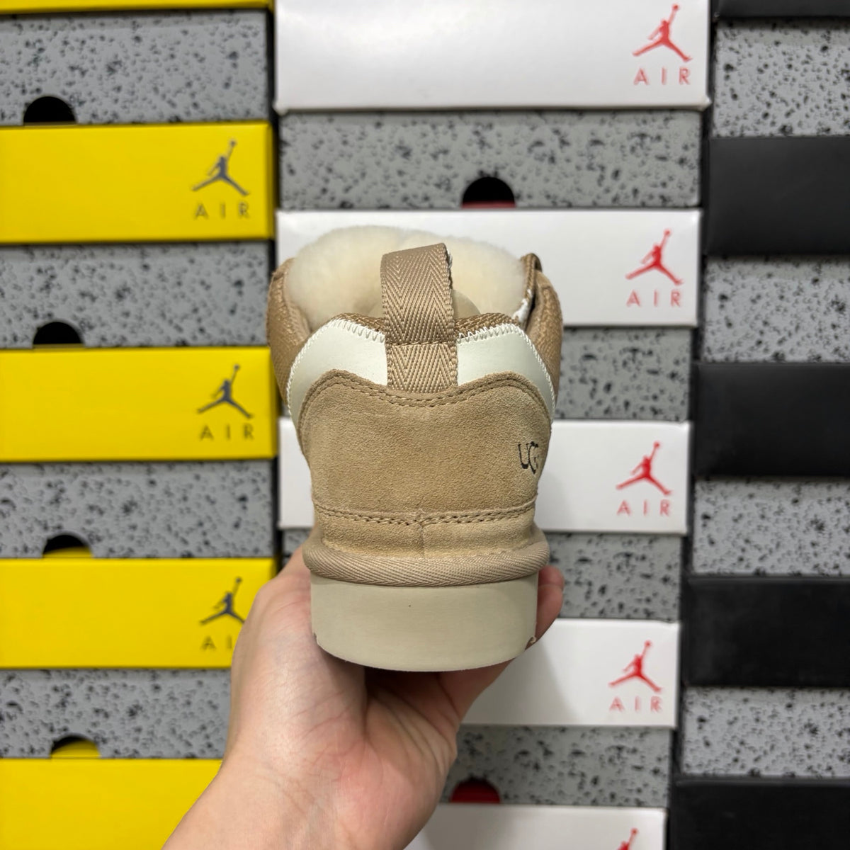 Sand Chunky-Sole Lace-Up Shoes