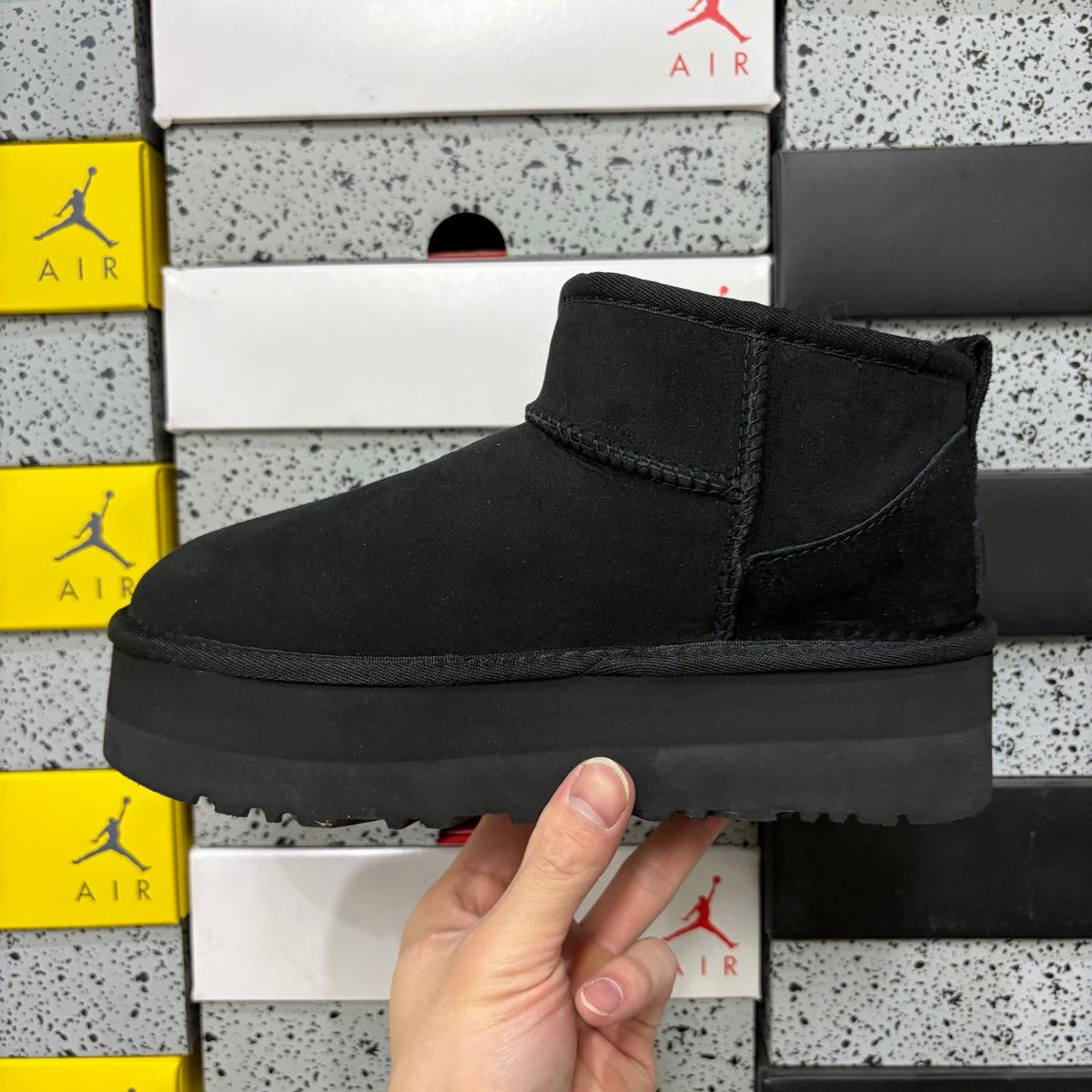 UGG Black Platform Mini Boots