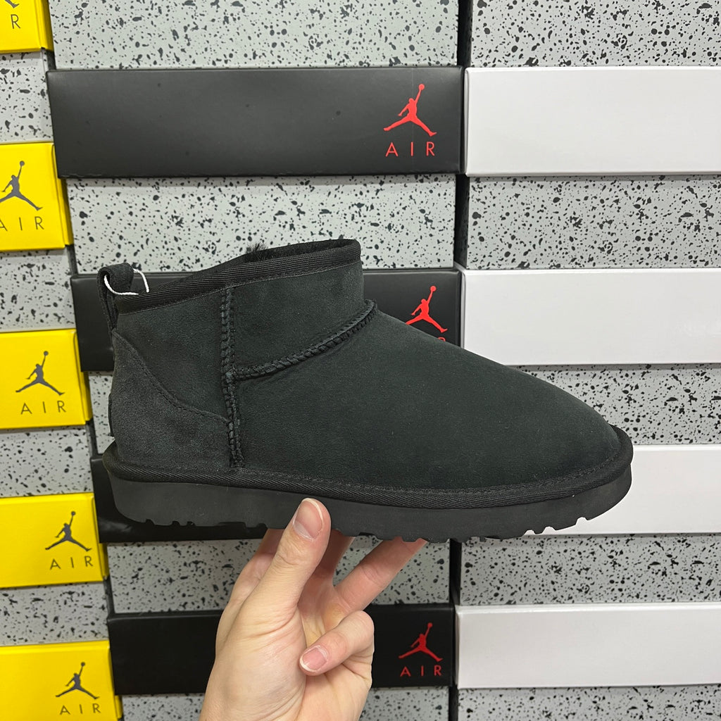 Black Mini Pull-On Ankle Boots