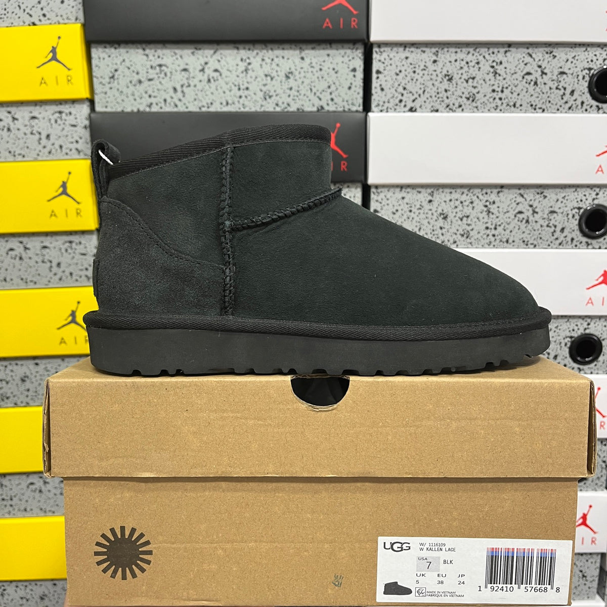 Black Mini Pull-On Ankle Boots