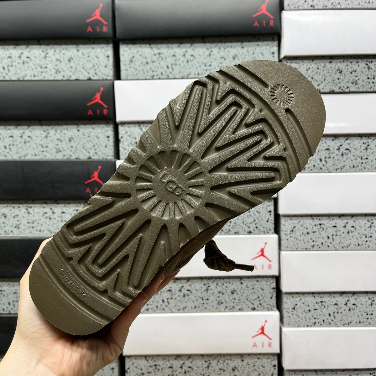 Smoky Brown Chunky-Sole Lace-Up Shoes