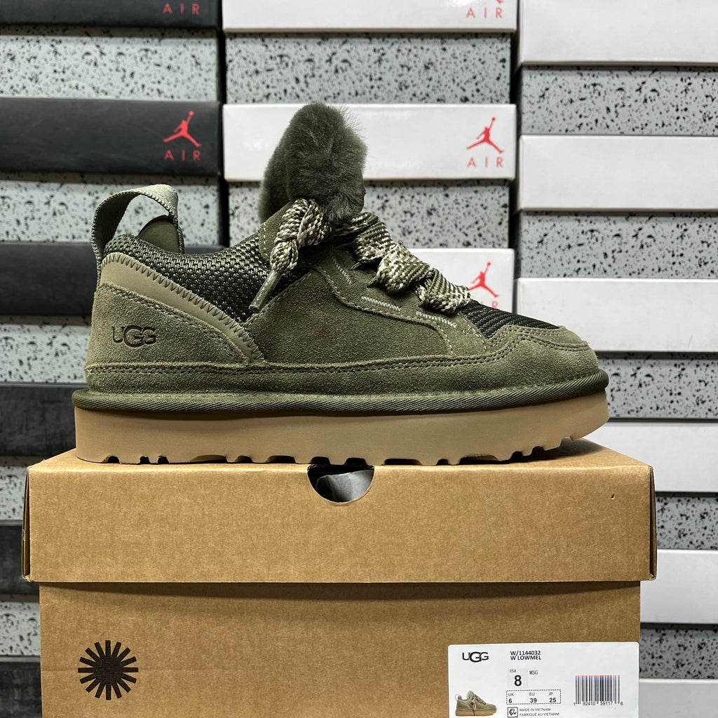 Moss Green Chunky-Sole Lace-Up Shoes