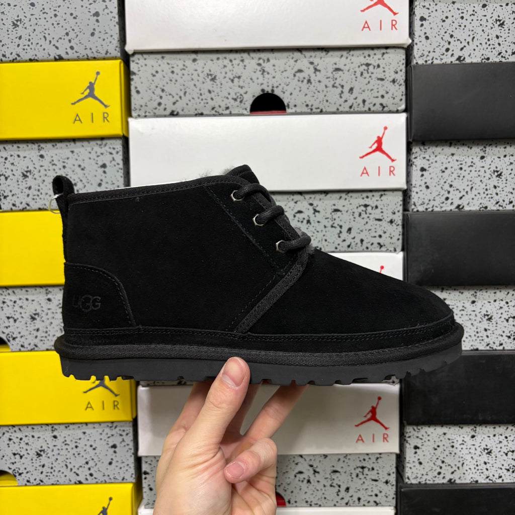 Black Lace-Up Chukka Ankle Boots