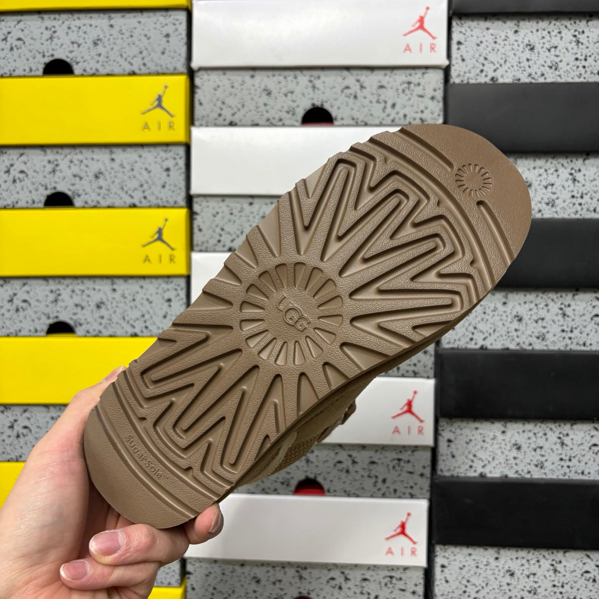 Sand Chunky-Sole Lace-Up Shoes