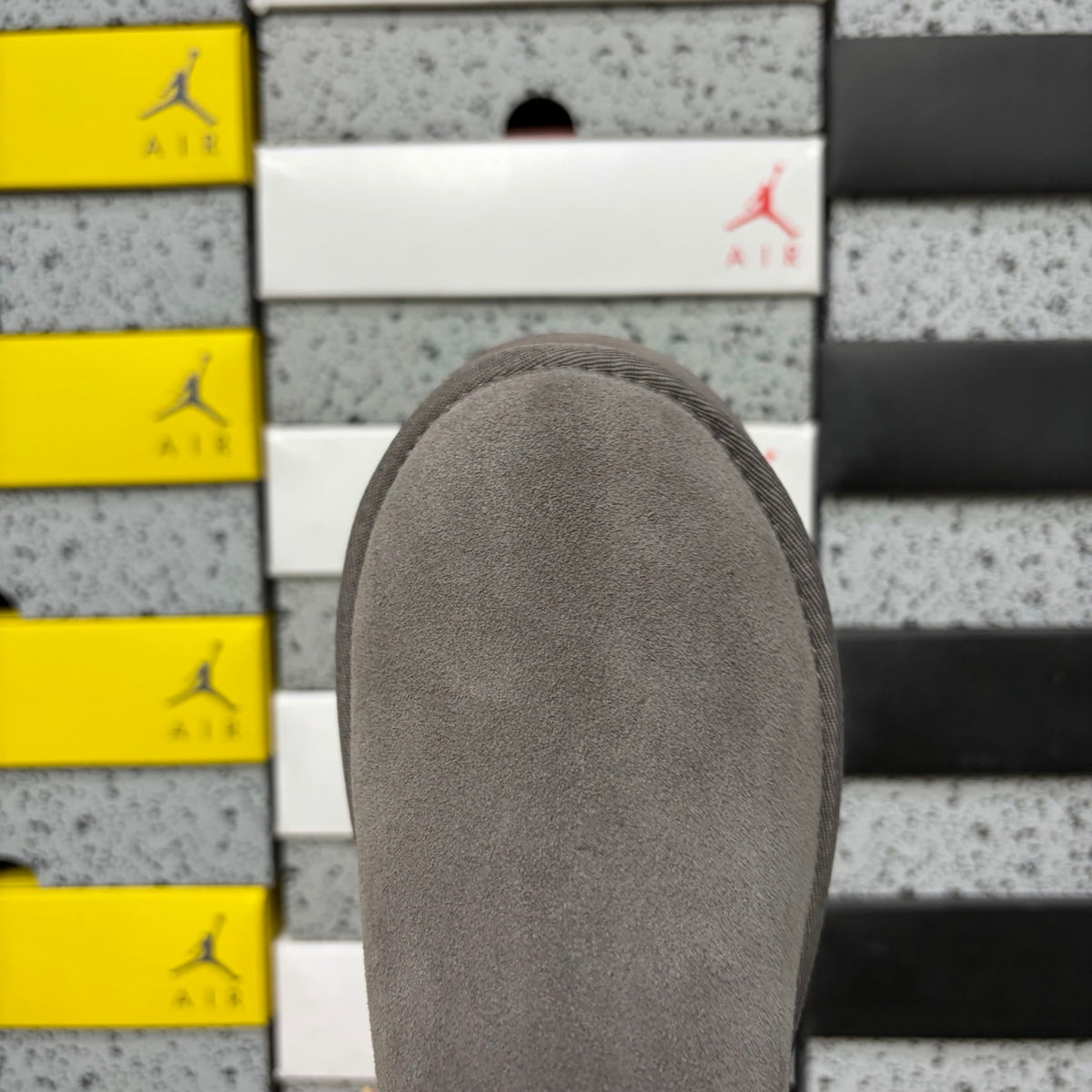 Thundercloud Grey Platform Ankle Boots