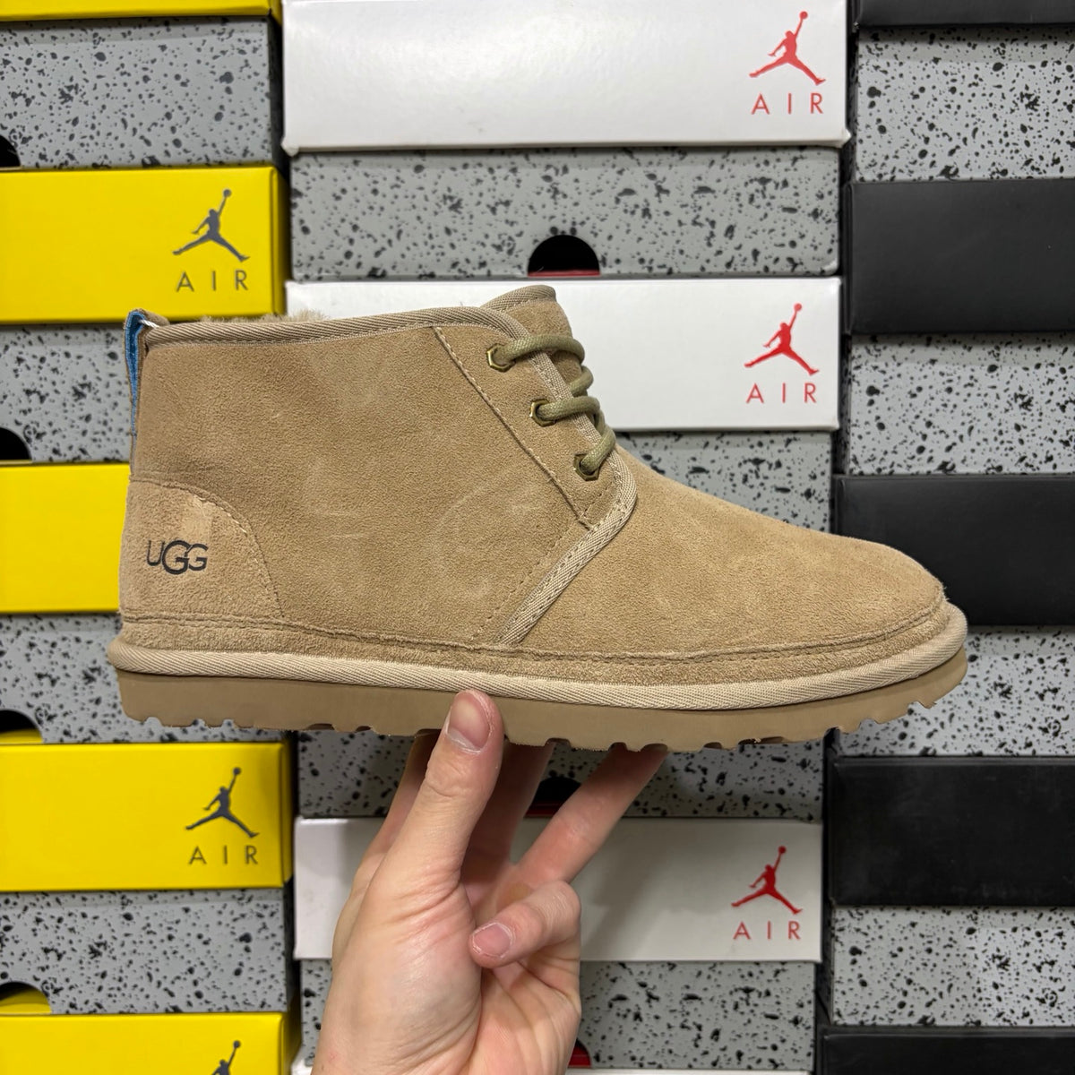 Sand Lace-Up Chukka Ankle Boots
