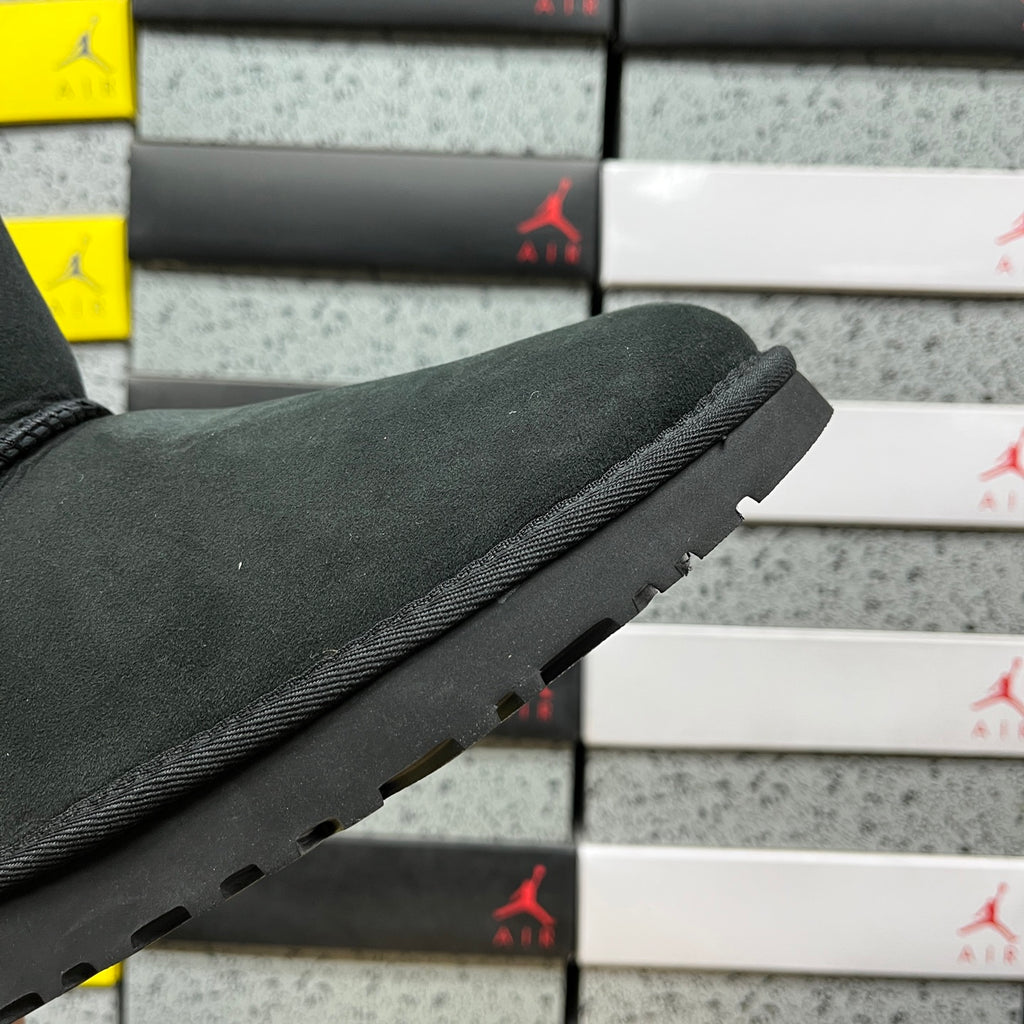 Black Button-Detail Short Boots