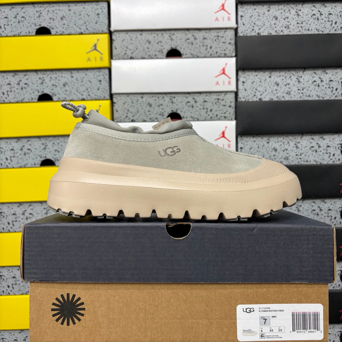 Light Grey Slip-On Shoes with Cream Chunky Sole