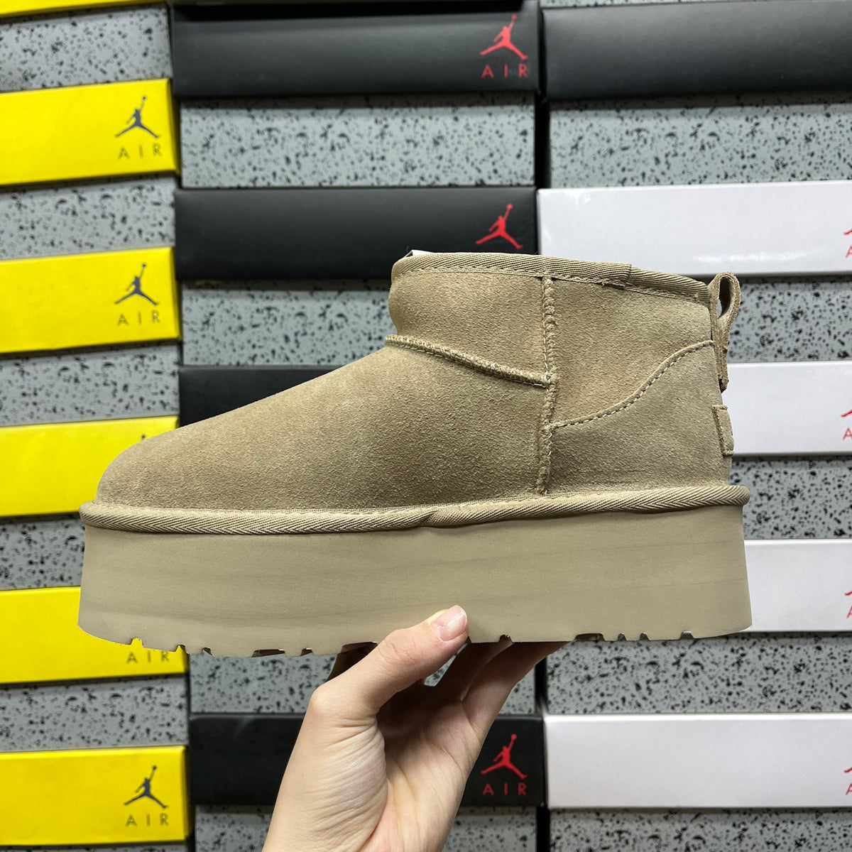 Mustard Seed Mini Platform Ankle Boots - 5 cm Sole
