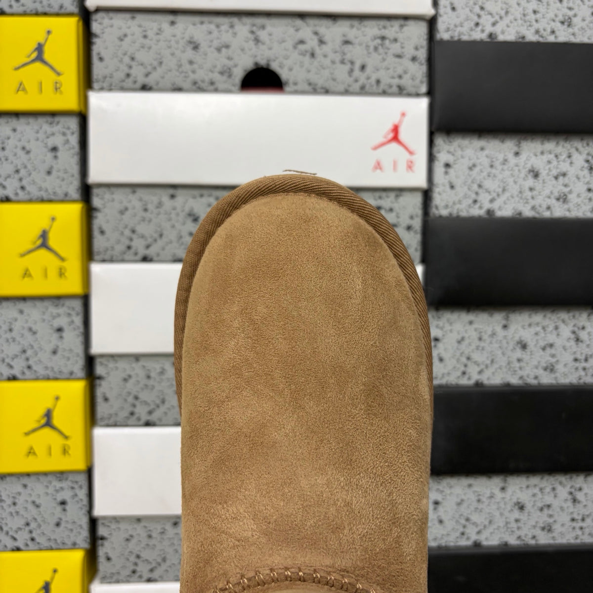 Chestnut Button-Detail Mid-Calf Boots