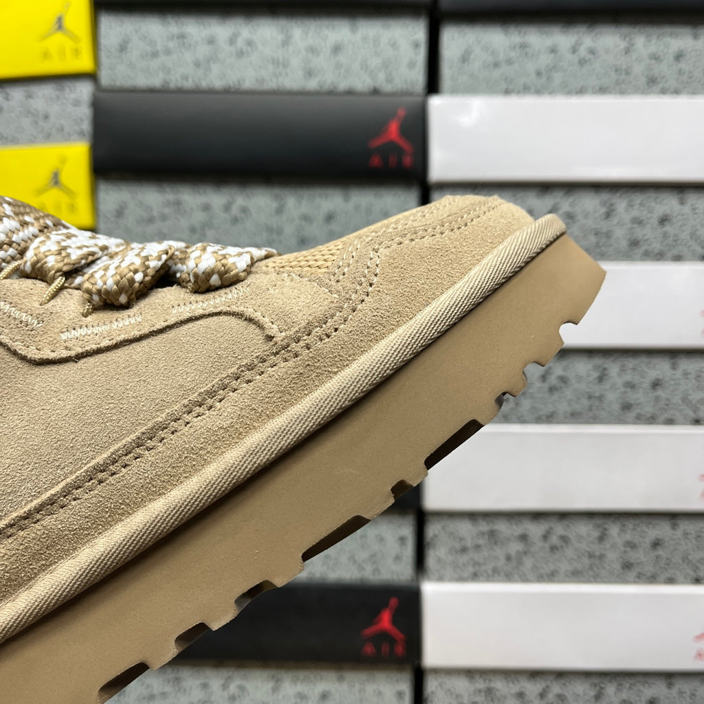Sand Chunky-Sole Lace-Up Shoes