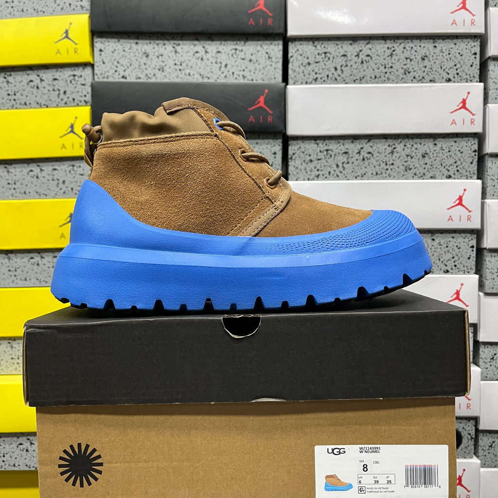 Chestnut & Blue Chunky-Sole Lace-Up Ankle Boots