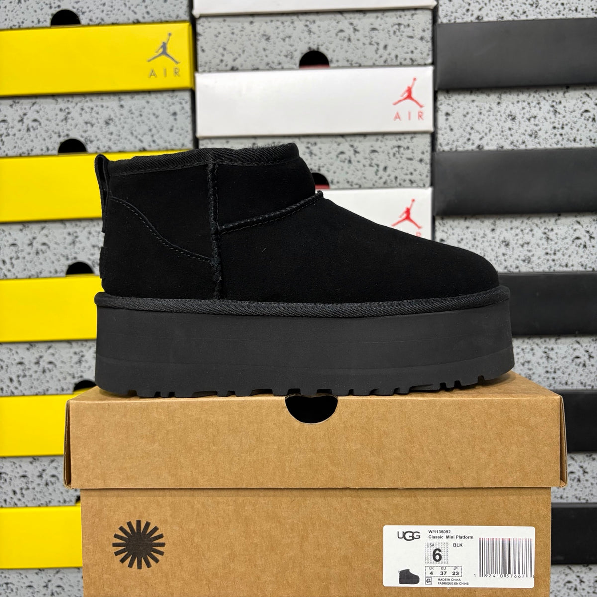 UGG Black Mini Platform Boots – 5 cm Sole