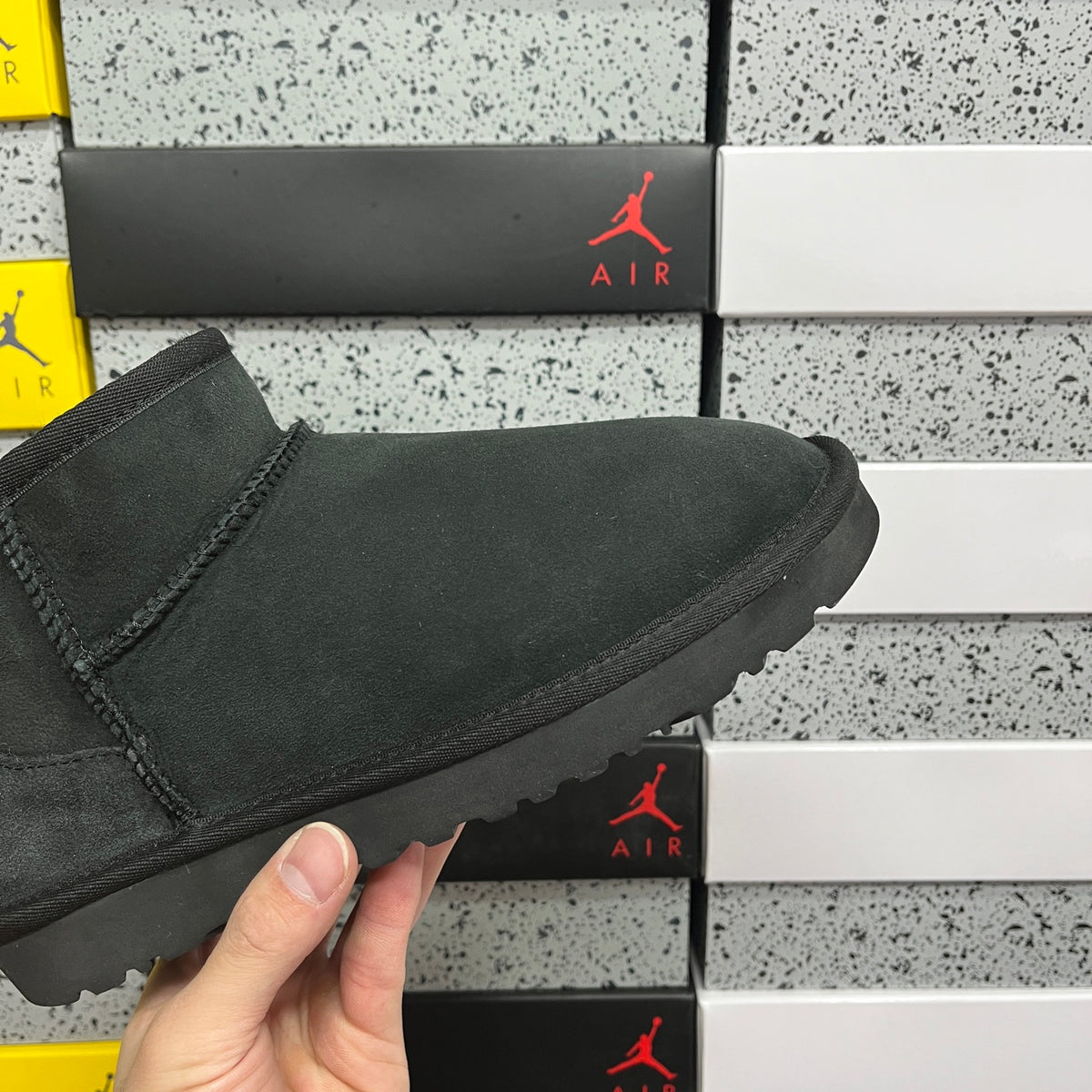 Black Mini Pull-On Ankle Boots