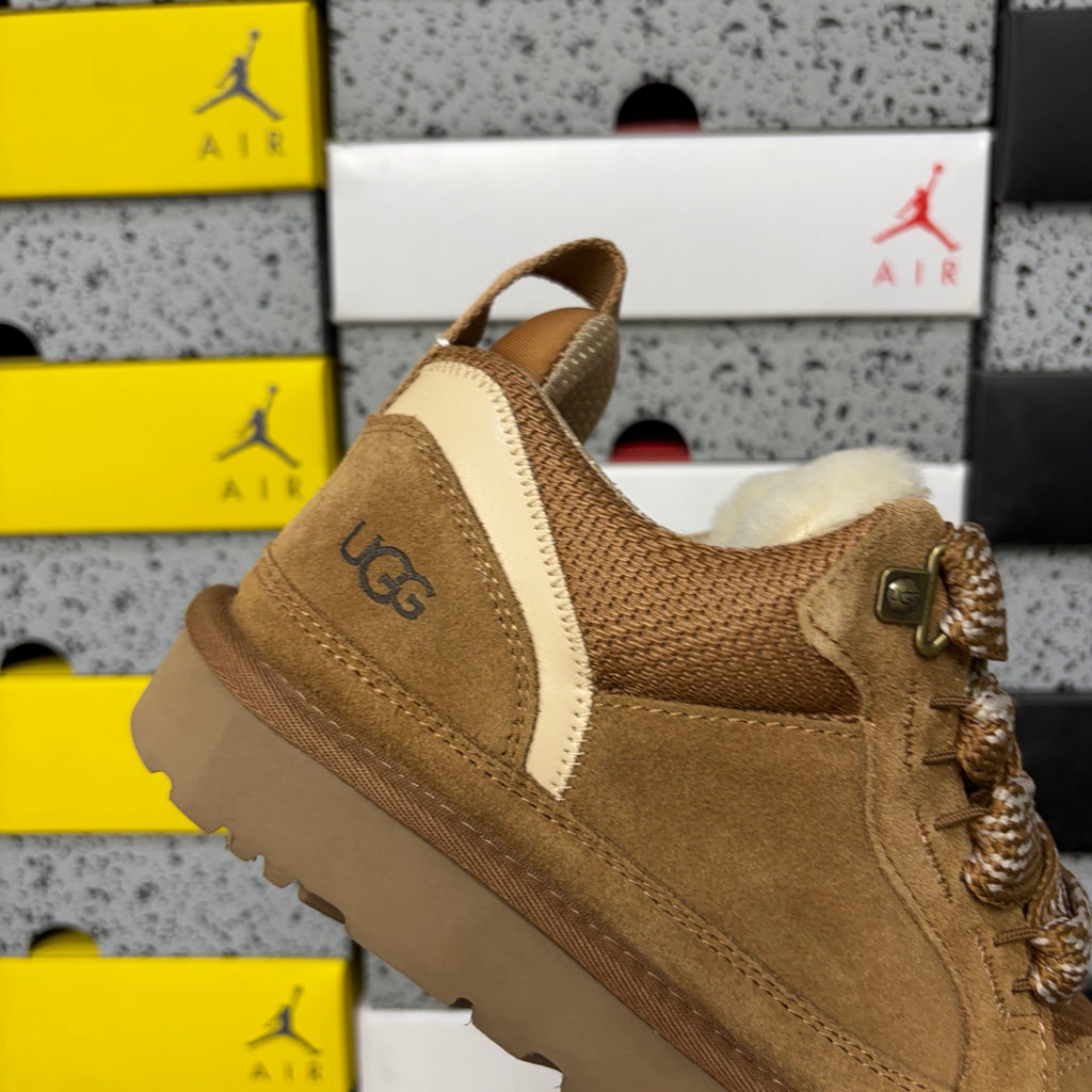 Chestnut Chunky-Sole Lace-Up Shoes