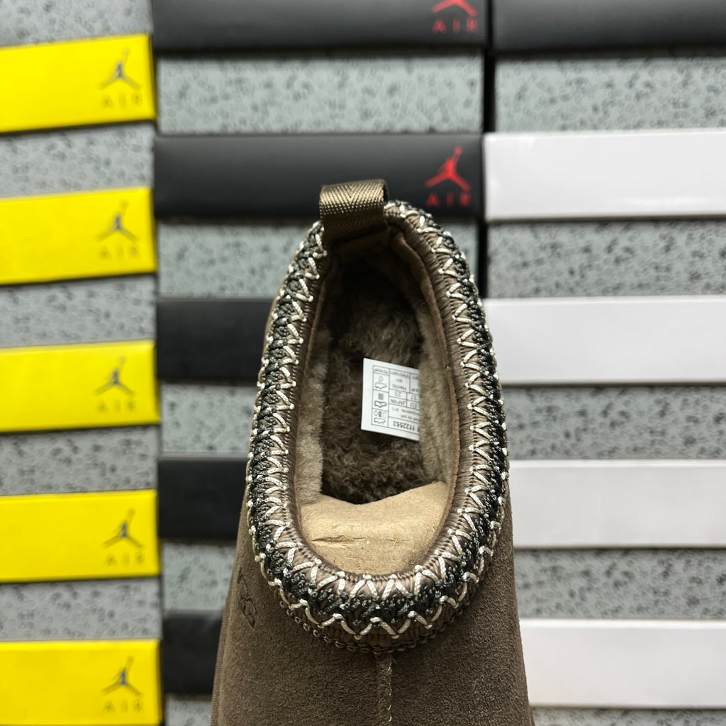 Walnut Brown Platform Slip-On Shoes