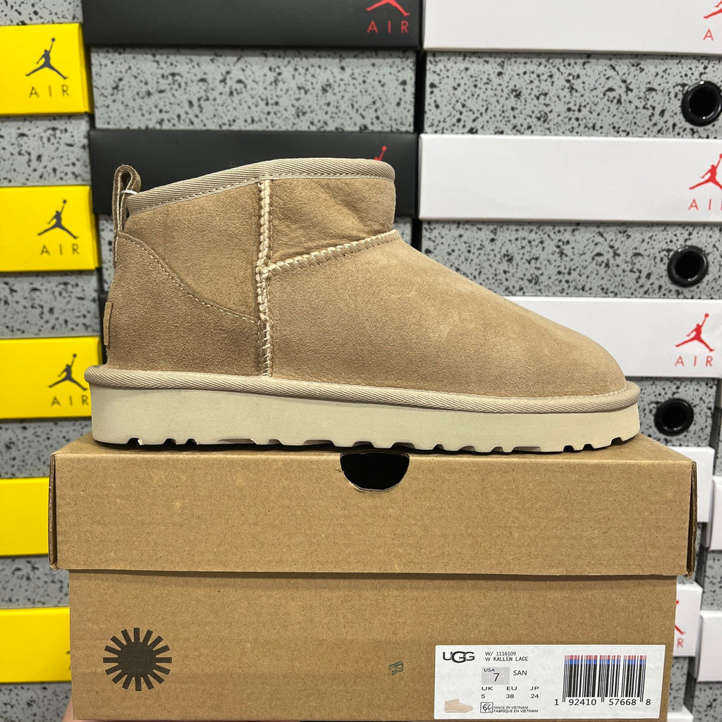 Sand Mini Pull-On Ankle Boots