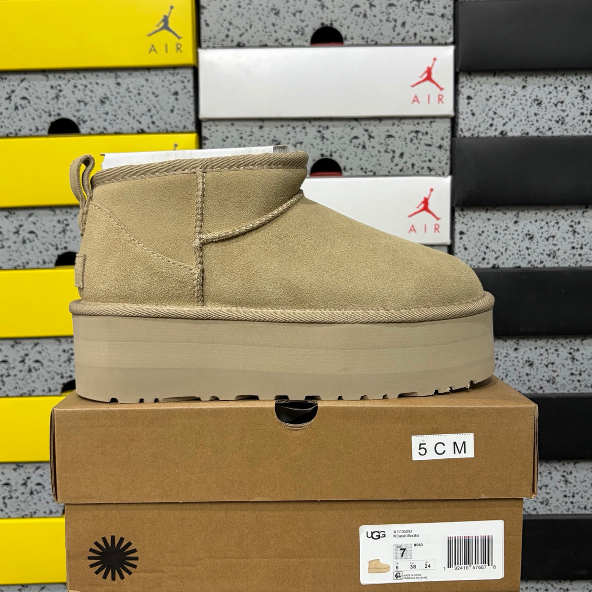 UGG Mustard Mini Boots with 5 cm Platform
