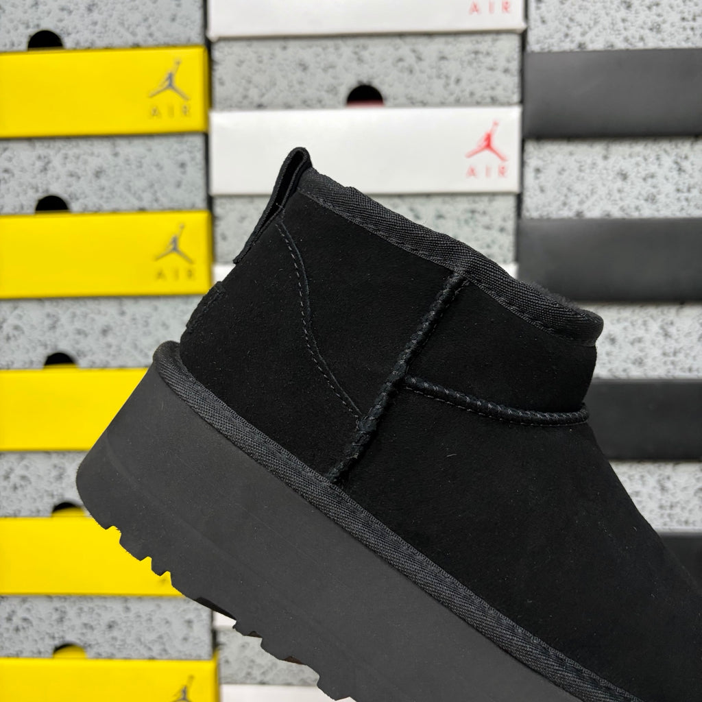 UGG Black Mini Platform Boots – 5 cm Sole