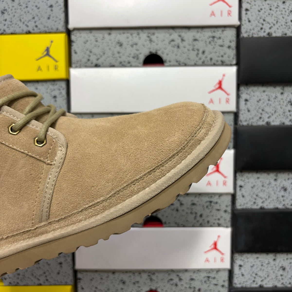 Sand Lace-Up Chukka Ankle Boots