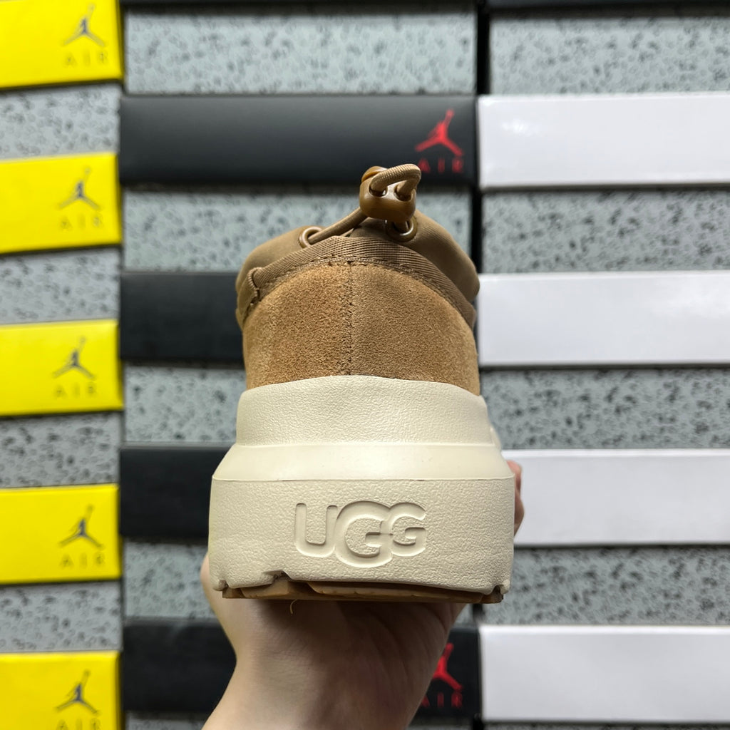 Chestnut Platform Slip-On Shoes with Cream Sole