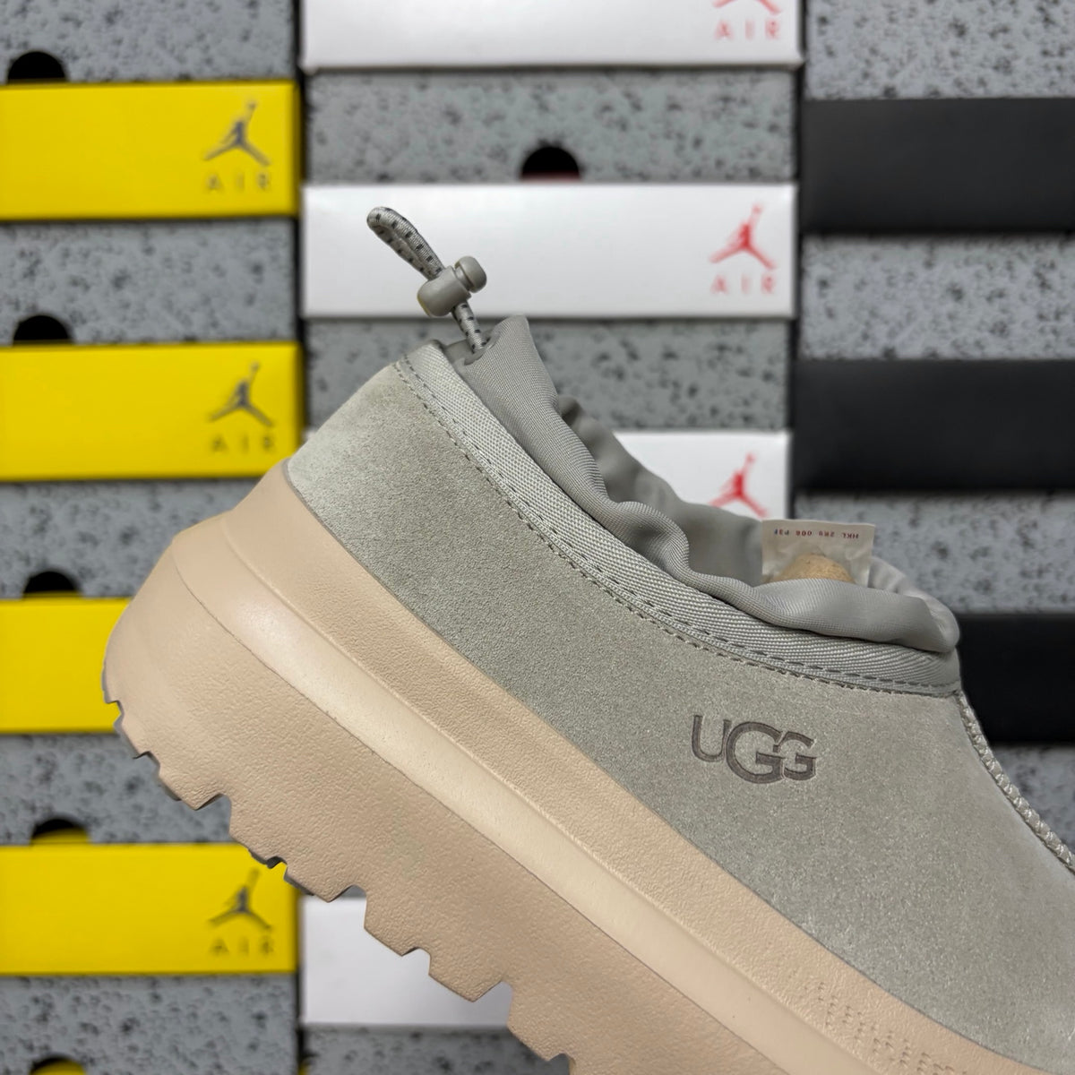 Light Grey Slip-On Shoes with Cream Chunky Sole
