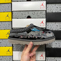 Black Dragon & Tiger Embroidered Slip-On Shoes