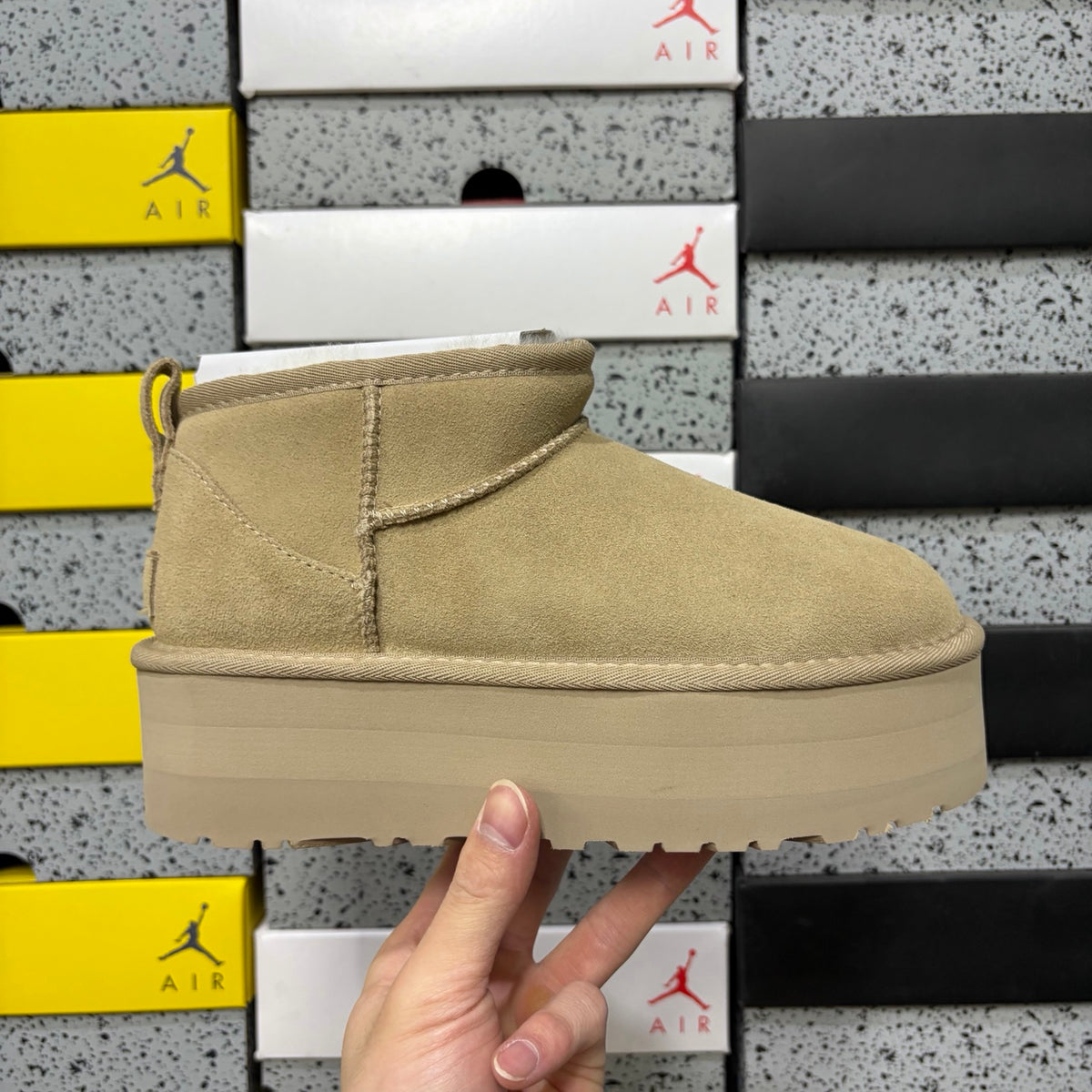 UGG Mustard Mini Boots with 5 cm Platform