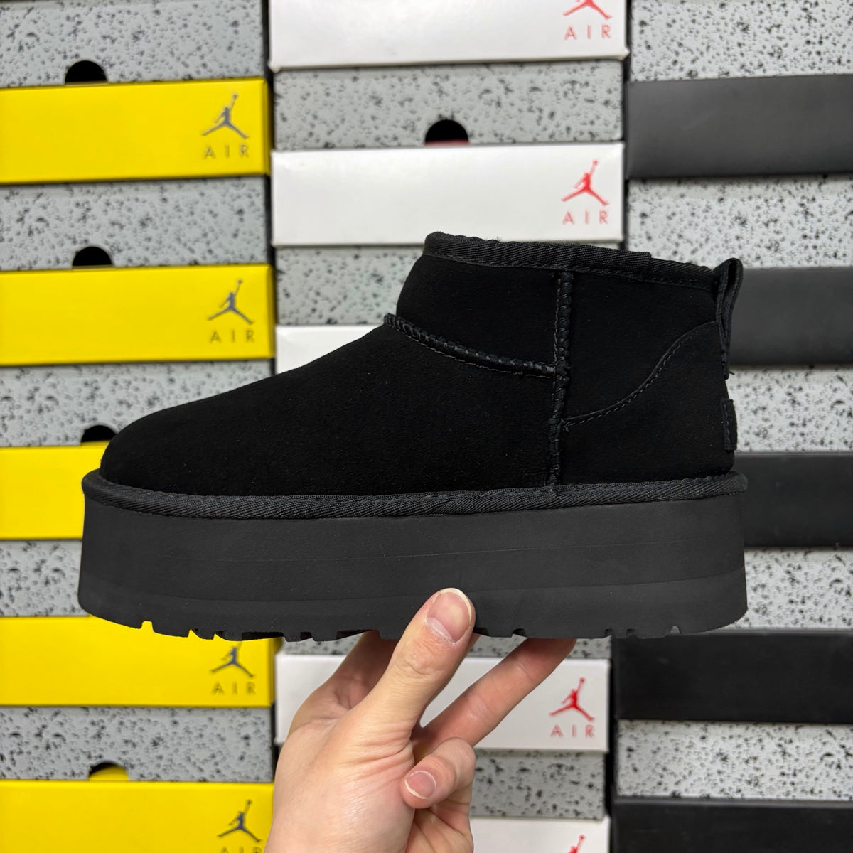 UGG Black Mini Platform Boots – 5 cm Sole