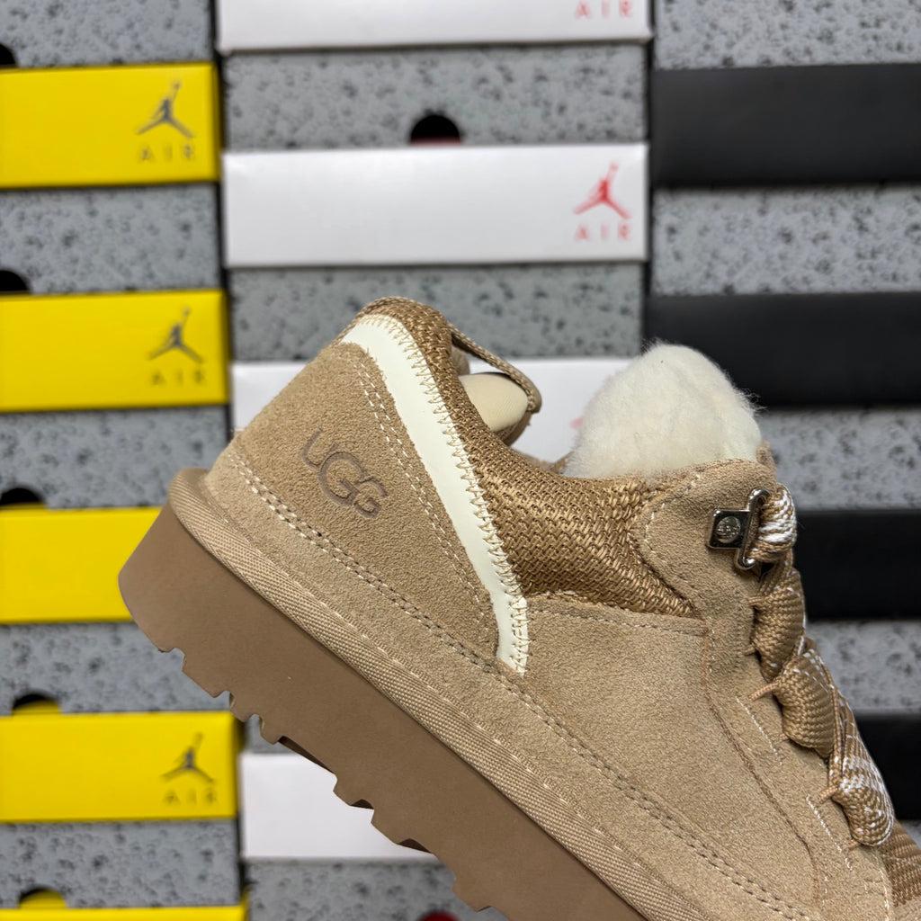 Sand Chunky-Sole Lace-Up Shoes