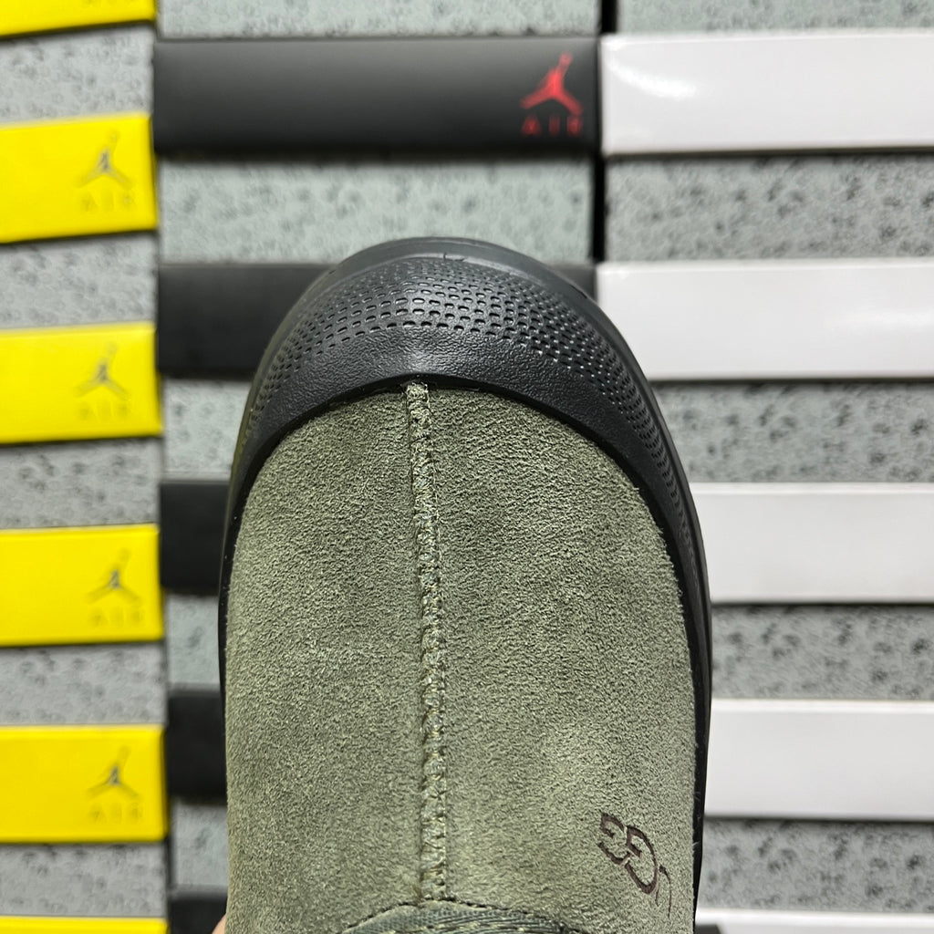 Green Casual Shoes with Black Sole
