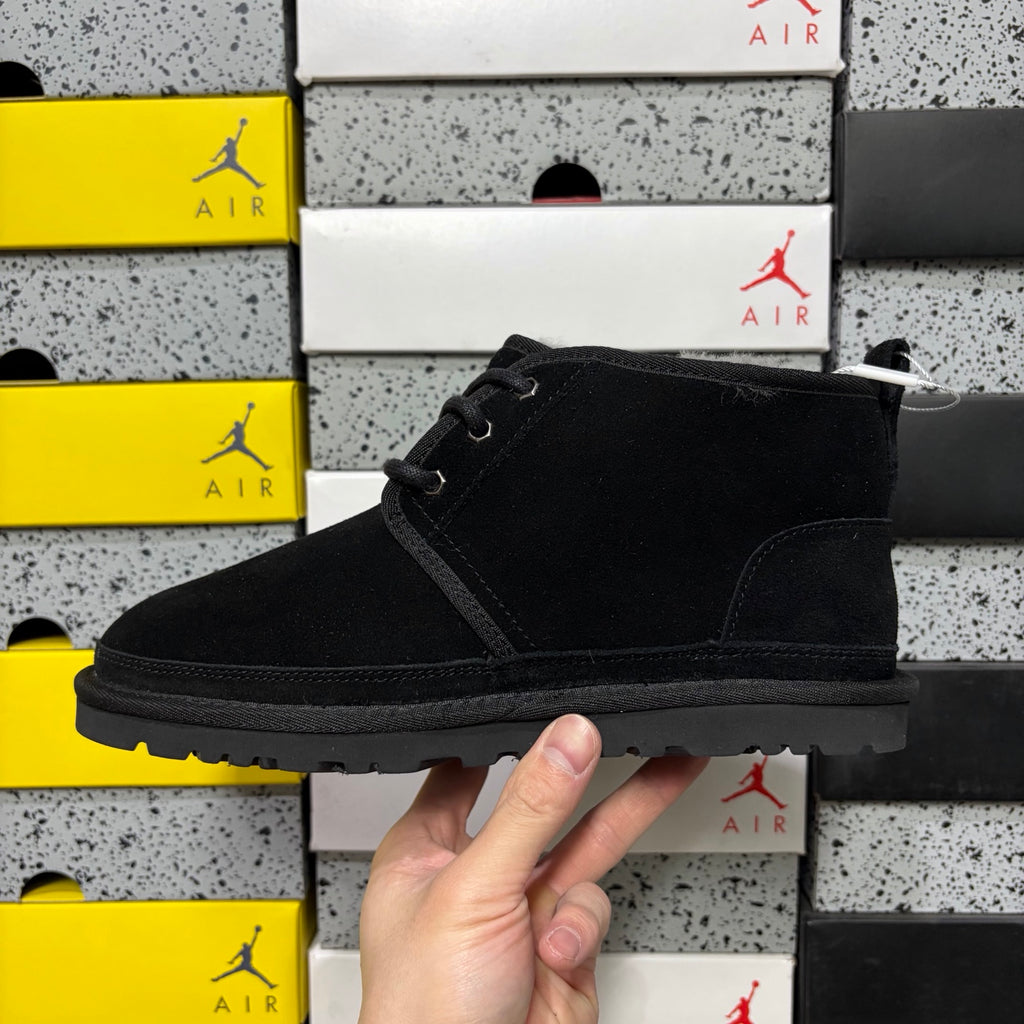Black Lace-Up Chukka Ankle Boots