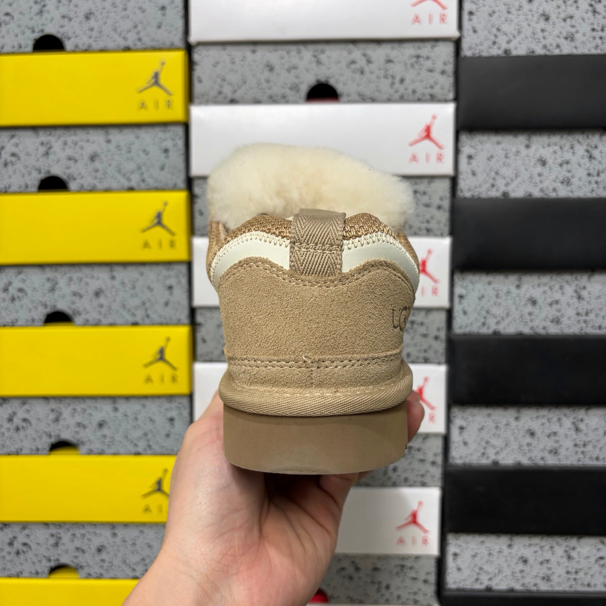 Sand Chunky-Sole Lace-Up Shoes