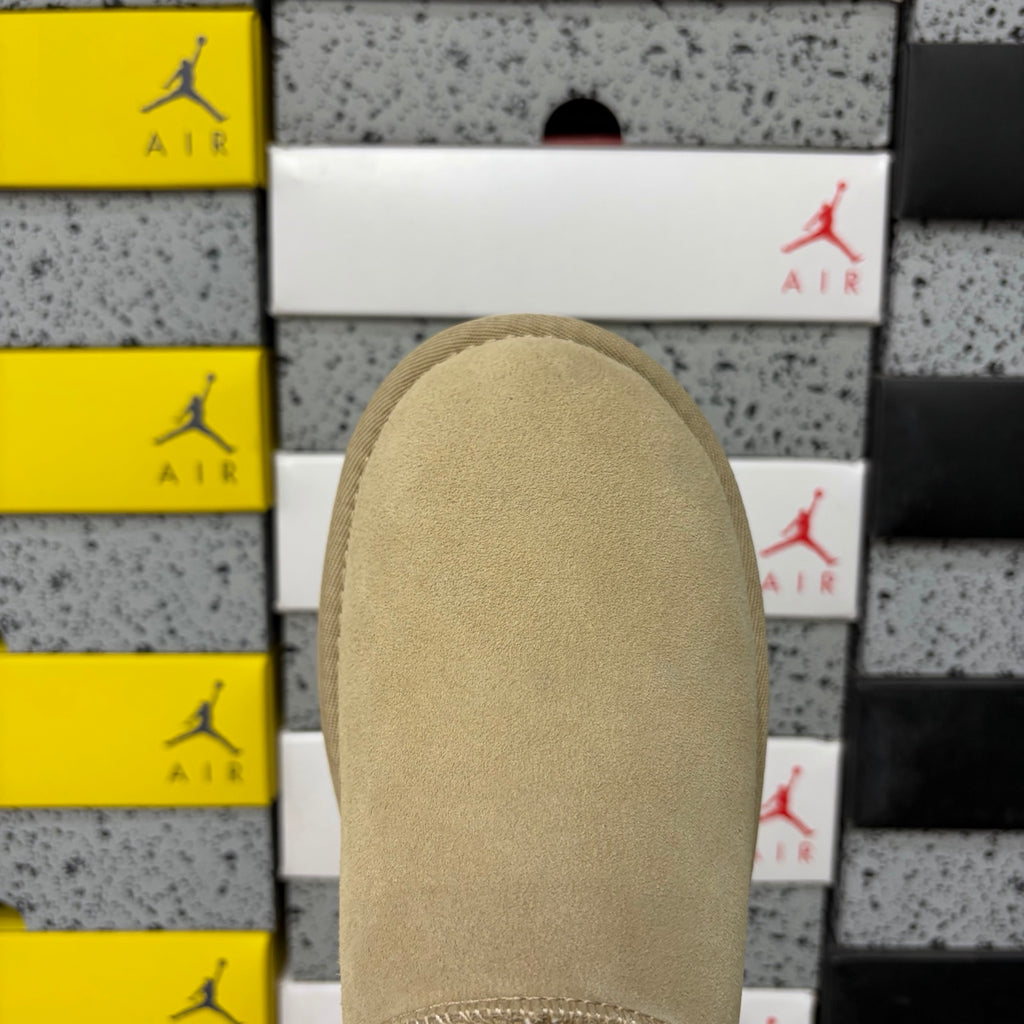Sand Mini Pull-On Ankle Boots with Slim Sole