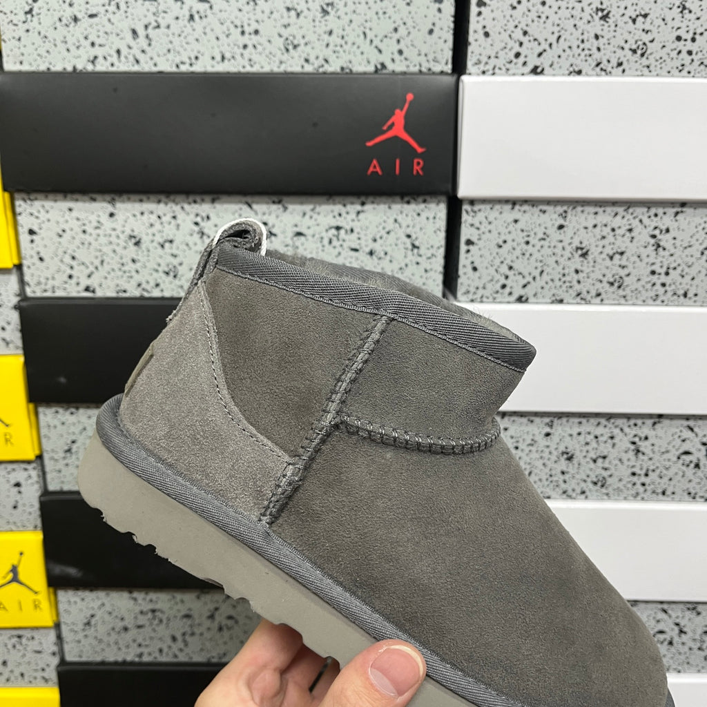 Grey Mini Pull-On Ankle Boots
