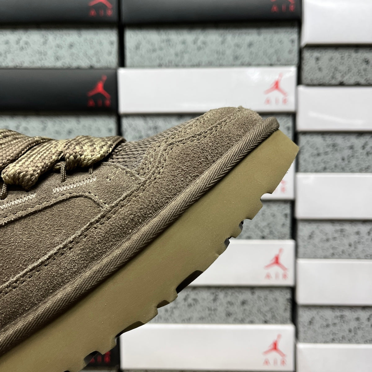 Smoky Brown Chunky-Sole Lace-Up Shoes