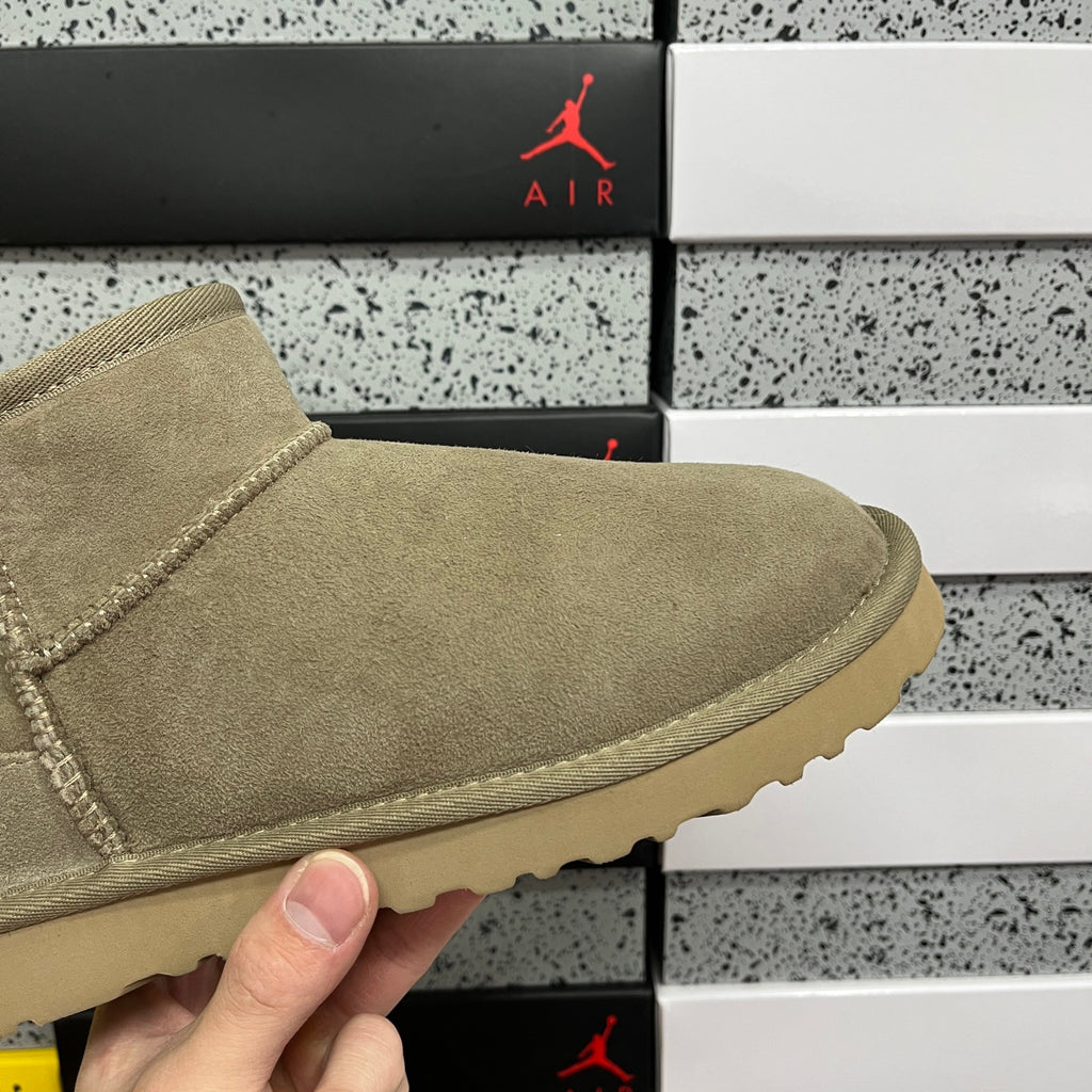 Taupe Brown Mini Pull-On Ankle Boots
