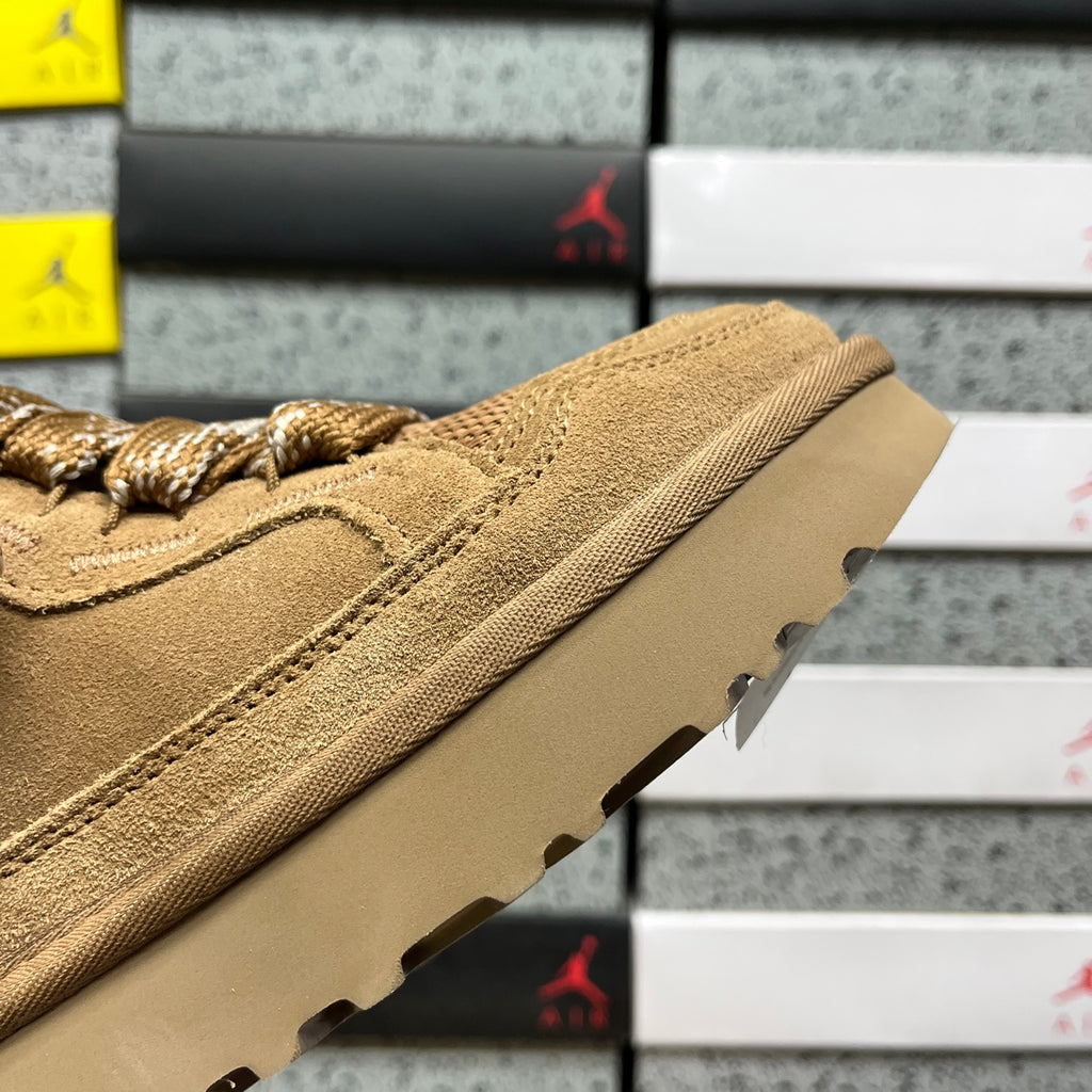 Chestnut Chunky-Sole Lace-Up Shoes