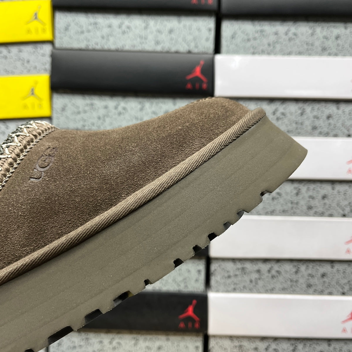 Walnut Brown Platform Slip-On Shoes