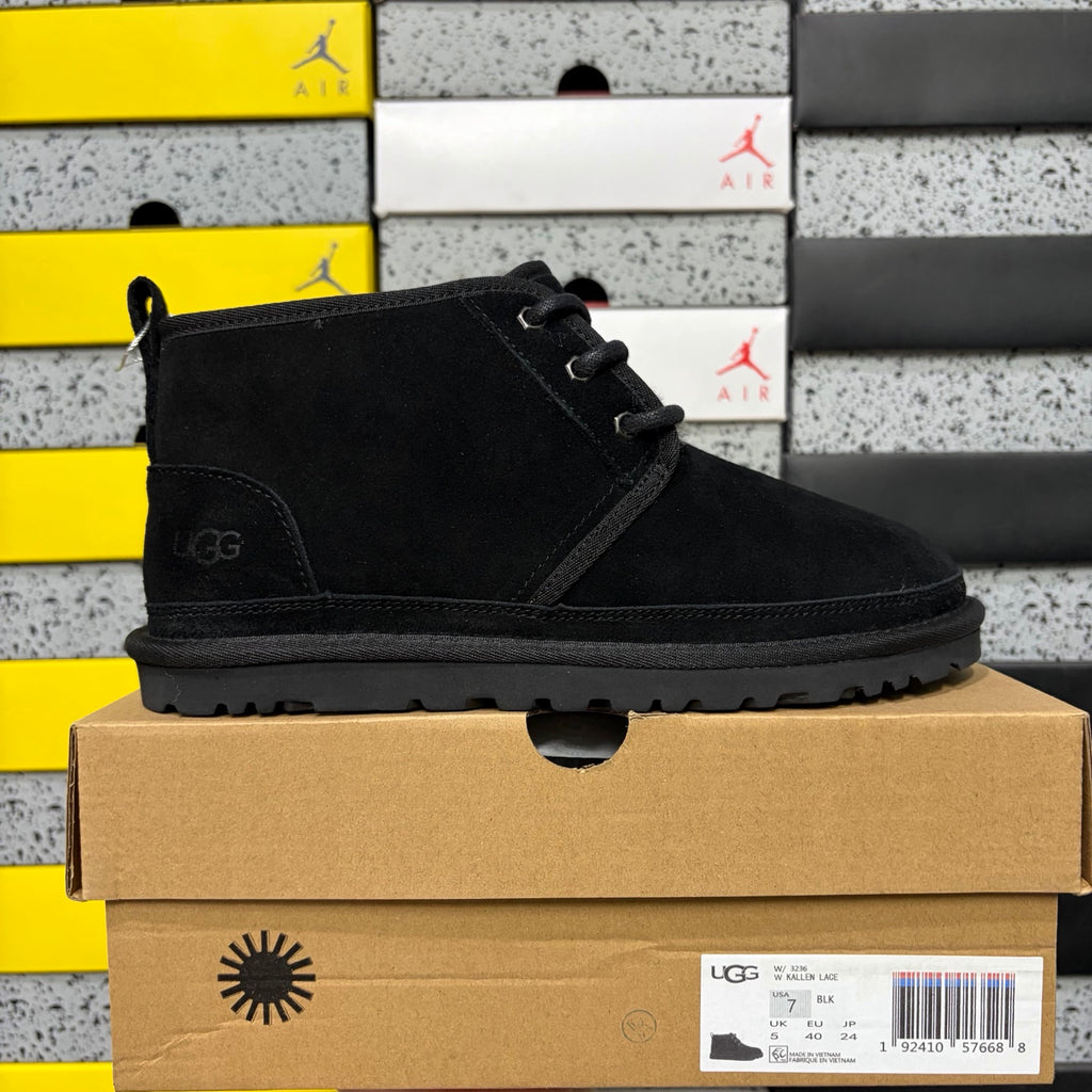 Black Lace-Up Chukka Ankle Boots
