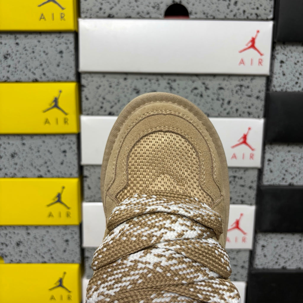 Sand Chunky-Sole Lace-Up Shoes