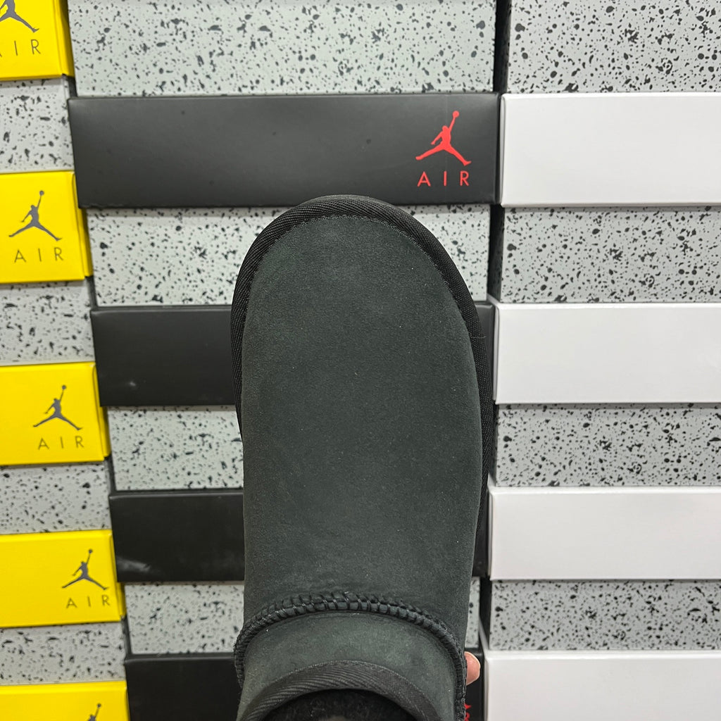 Black Mini Pull-On Ankle Boots