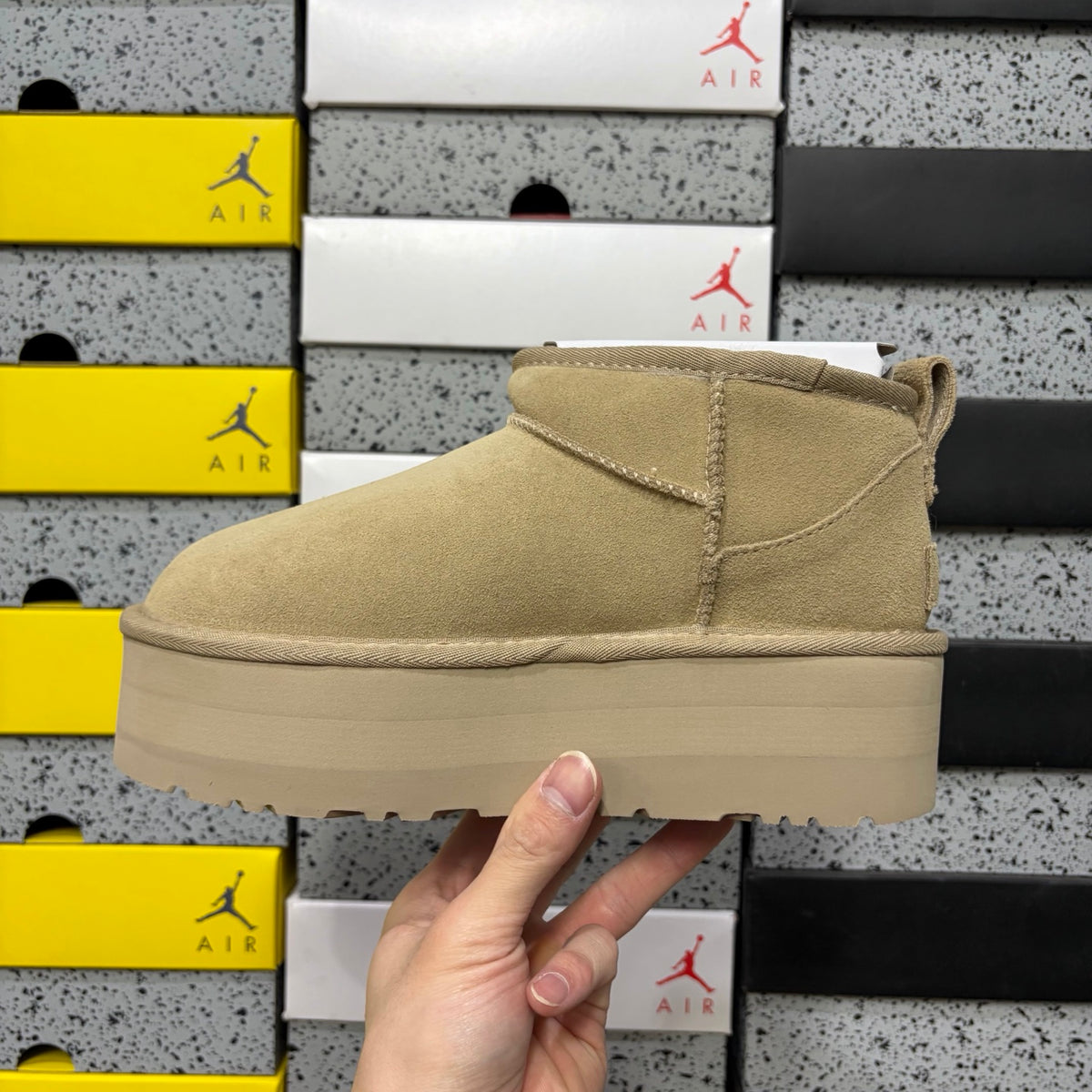 UGG Mustard Mini Boots with 5 cm Platform