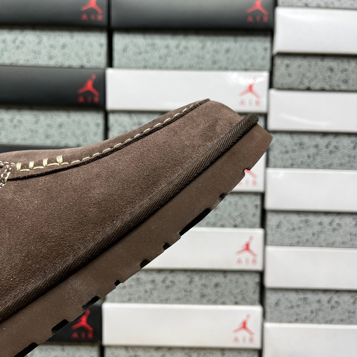 Dark Brown Moccasin-Style Shoes with Buckled Heel Strap